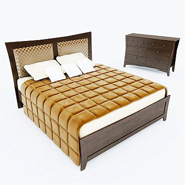 Title: Chocolate Dreams Bed 3D model image 1 