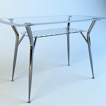 Elegance Glass Table A604 3D model image 1 