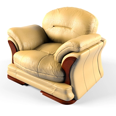 REDFORD Leather Chair 3D model image 1 