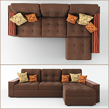 Customizable Sofa Island 3D model image 1 