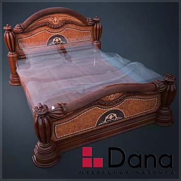 Rais Walnut Bed 5-0 3D model image 1 