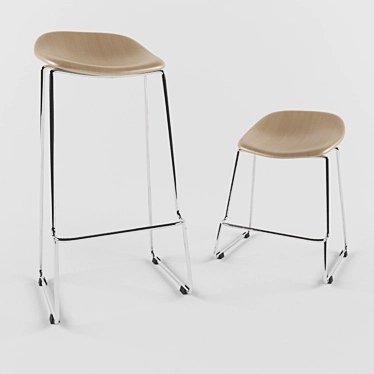 Elegant CH03 Chair 3D model image 1 