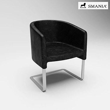 Elegant Velvet Armchair 3D model image 1 