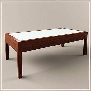 Sleek Rustic Coffee Table 3D model image 1 