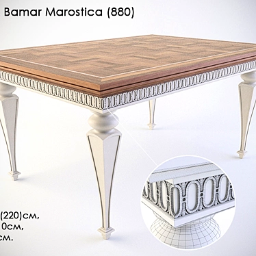 Bamar Marostica (880) Table - Sleek and Spacious 3D model image 1 