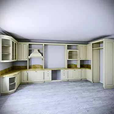 Classic Kitchen Set 3D model image 1 
