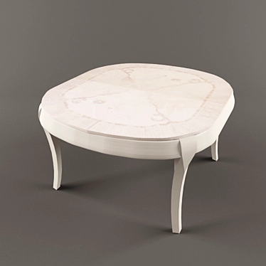 Elegant Wooden Marchetti Table 3D model image 1 