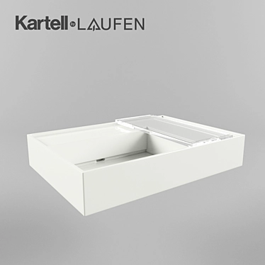 Kartell by Laufen 1033.4 Wall-Mounted Sink with Shelf 3D model image 1 