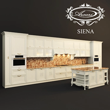 Title: Italian Arcari Siena Kitchen 3D model image 1 