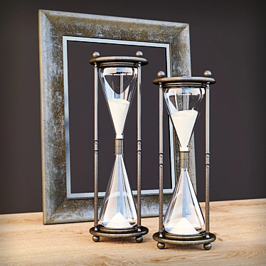 Elegant Hourglass Set by Restoration Hardware 3D model image 1 