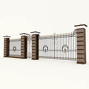 Versatile Fence Solution 3D model image 1 