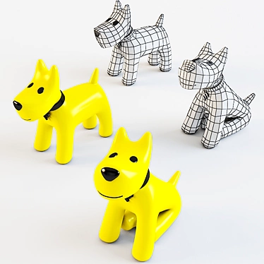 Euroset Dogs: 2 Poses Edit Poly+Turbosmooth 3D model image 1 