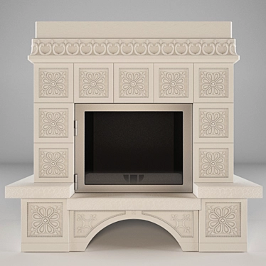 Sculpted Fireplace: Coronal Edition 3D model image 1 