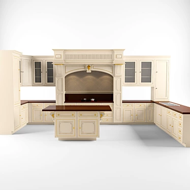 Custom-made Classic Kitchen 3D model image 1 