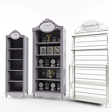 Mathilde M branded shelving