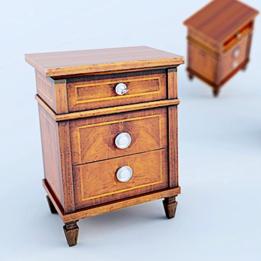 Elegant Bedside Table: CASA NOBILE 3D model image 1 