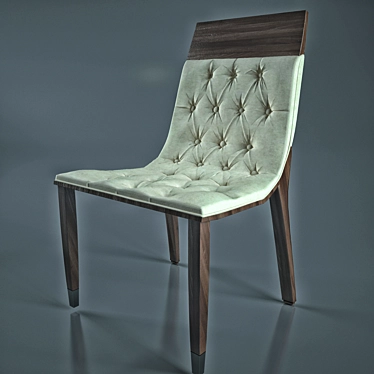 Elegant Eucalyptus Dining Chair 3D model image 1 