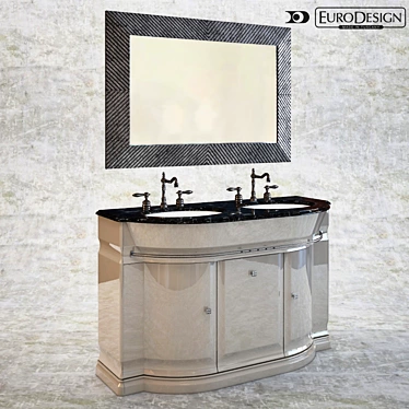Elegant Eurodesign Washbasin 3D model image 1 