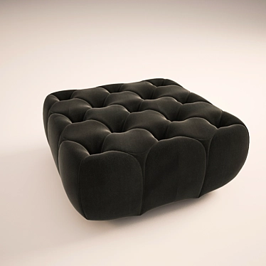Quilted Pouf: Comfy and Chic 3D model image 1 