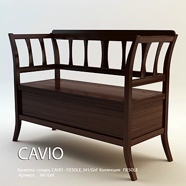 Elegant FIESOLE Stool Chest by CAVIO 3D model image 1 