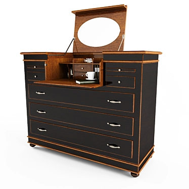 Modern Lift-Top Dresser 3D model image 1 