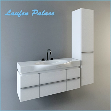 Elegant Laufen Palace Sink 3D model image 1 