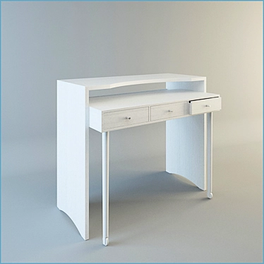 Title: Elegant Mirrored Dressing Table 3D model image 1 