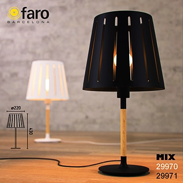 Faro Mix Table Lamp: Sleek and Modern 3D model image 1 