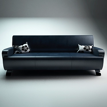 Modern Space-Saving 3-Seater Sofa 3D model image 1 