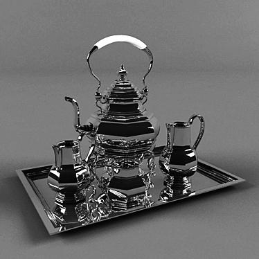 Elegant Dinnerware Set 3D model image 1 