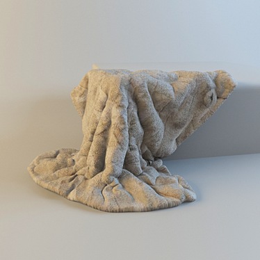 Cozy Fur Plaid 3D model image 1 