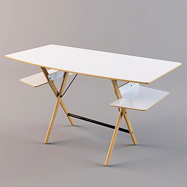 Italian Designer Writing Desk 3D model image 1 