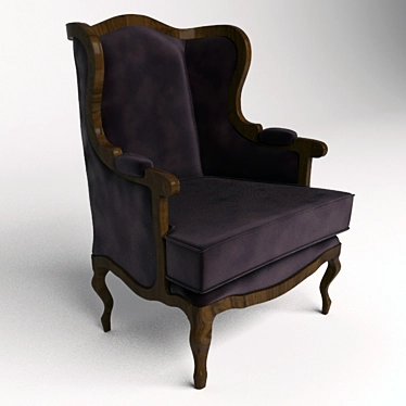 Cozy Country Armchair 3D model image 1 