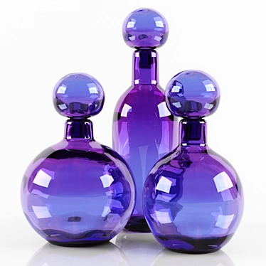 Elegant Glass Decanters: Elizabeth Lyons 3D model image 1 