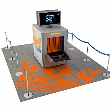 Airport Security Scanner: Branding on Flooring 3D model image 1 