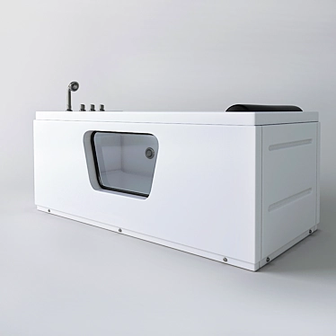 Sleek Wash Tub - Compact and Durable 3D model image 1 