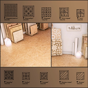 Versatile Parquet Flooring Collection 3D model image 1 