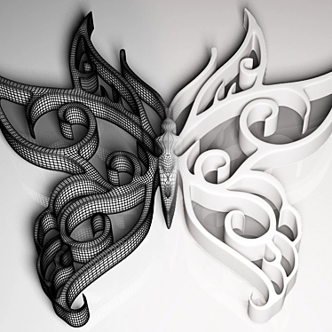 Elegant Butterfly Home Decor 3D model image 1 