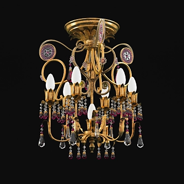 Italian Gallo Chandelier: Elegant Lighting Fixture 3D model image 1 