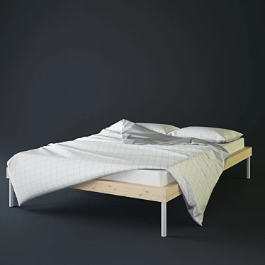 Neue Werkstatt - Stylish Bed 3D model image 1 