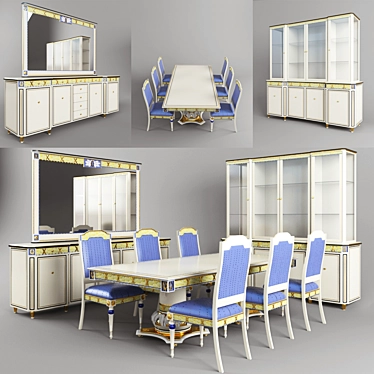 Elegant Dining Set 3D model image 1 