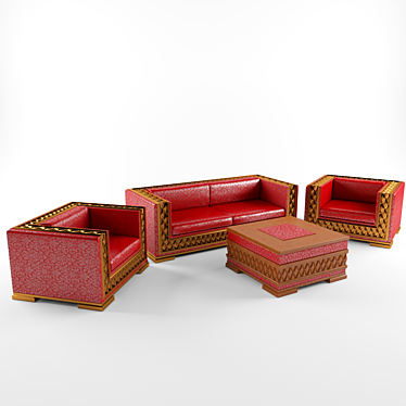 Elegant Bakokko Living Room Set 3D model image 1 