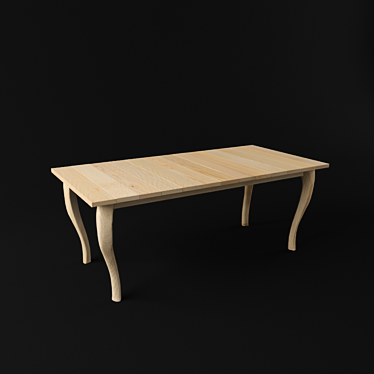 Sleek 200x100cm Dining Table 3D model image 1 