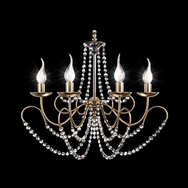 Sparkling Crystal Sconce 3D model image 1 