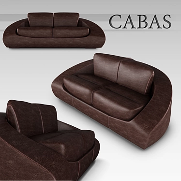 Sleek Sofa Cabas: Compact and Stylish 3D model image 1 