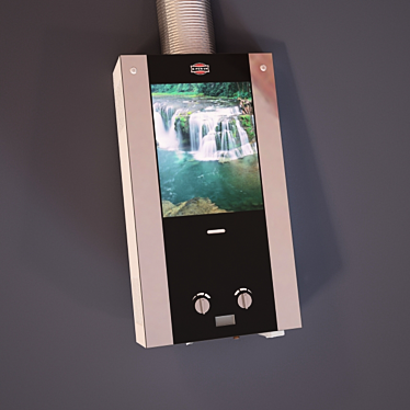 Title: Versatile Gas Water Heater with Corrugation 3D model image 1 