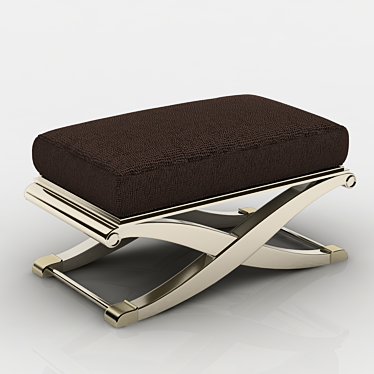 Luxury Leather Ottoman 3D model image 1 