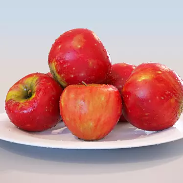 Fresh Juicy Apples 3D model image 1 