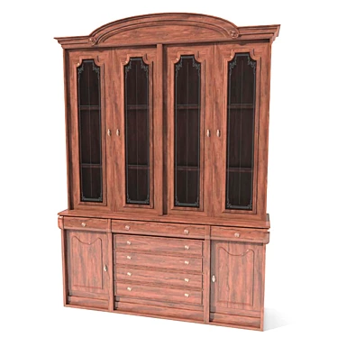 Vintage Serveware Cupboard 3D model image 1 