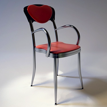 Sleek Cafe Chairs - Stylish and Space-Saving 3D model image 1 